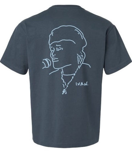 I.V.A.N. Profile Tee-- in Slate.